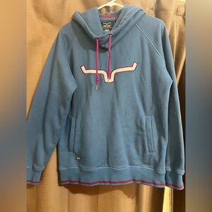 Kimes Ranch Blue Hoodie with Pink Details